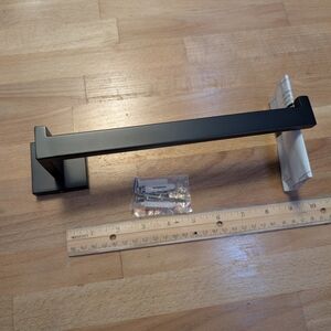 Long Black Toilet Paper Holder 9 Inches